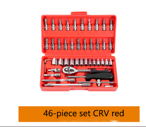High Quality 46PCS Socket Wrench <b>Set</b> Hand Tool Kit Ratchet Spanner <b>Screwdriver</b> <b>Bits</b> for Car Repair Household Maintenance Socket - Product Image 3