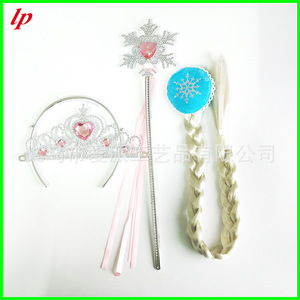<b>Elsa</b> Princess Snowflake Magic Wand Blue Heart Crystal Stick For Children <b>Costume</b> Party Birthday Accessory - Product Image 4