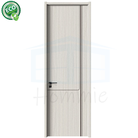 Porte de chambre à coucher en bois massif moderne, imperméable, pré-montée, pour villa/hôtel, surface finie