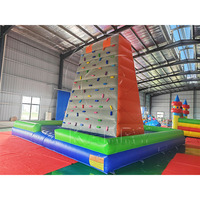 KARRY Grand château gonflable d'extérieur en PVC avec mur d'escalade pour enfants, parcs d'attractions sportifs - Usage commercial, capacité 100-300 kg