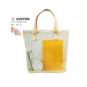 Bolso de Mano Personalizado para Mujer, Diseño Lindo, Verano, Playa, Malla, Almacenamiento de Cosméticos, Bolsas de Compras de Nailon para Mujer - Product Image 1