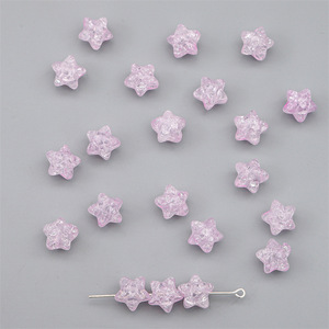 Cuentas sueltas agrietadas de pentagrama acrílico colorido de 11mm al por mayor para llavero accesorios pulsera - Product Image 6