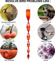 Ruban répulsif pour oiseaux Dayoung, répulsif pour pigeons, spirale colorée, laser réfléchissant, extérieur