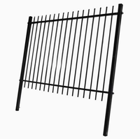 Panneau de clôture en vinyle aluminium noir, portail en fer forgé pour villa, jardin, treillis, bricolage