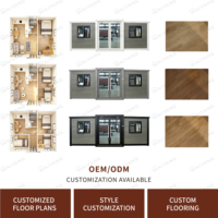 Maison conteneur extensible SAA, modulaire personnalisée, 2 chambres, toilettes, appartement préfabriqué, maisons écologiques en acier, installation rapide
