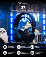 Casque de jeu sans fil AULA G7 Tri-mode, léger, ergonomique, circum-auriculaire, avec micro détachable à réduction de bruit, son surround RGB