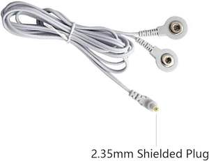 Cavi Elettrodi Schermati di Ricambio da 2,35mm con Connettore Standard a Scatto da 3,5mm per Unità di Massaggio TENS EMS - Product Image 2