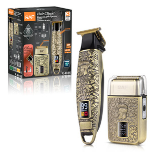 Set de Cortapelos 2 en 1, Recortador de Pelo y Afeitadora Eléctrica Recargable por USB, Regalo para Novio, Cortapelos de Barbería - Product Image 6