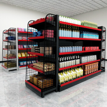 Multifunctional Double Sided Super Market Racks