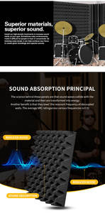 Paneles Acústicos Modernos Premium Ecológicos e Ignífugos con Textura Ondulada Negra, Divisor de Habitaciones Insonorizado <span class=keywords><strong>para</strong></span> Dormitorio o Almacén - Product Image 6