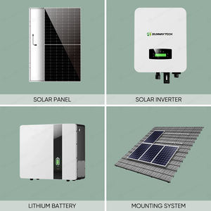 <span class=keywords><strong>Kit</strong></span> de système <span class=keywords><strong>solaire</strong></span> hybride complet pour toute la maison 3Kw 5Kw 8Kw 10Kw 3 phases 6Kw Système d'énergie <span class=keywords><strong>solaire</strong></span> avec panneau <span class=keywords><strong>solaire</strong></span> et onduleur à batterie - Product Image 3