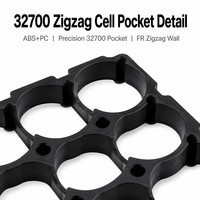 Entretoise de batterie cylindrique Li-ion 32700 en ABS+PC moulé par injection, motif nid d'abeille en zigzag, ignifuge, antichoc et résistant à la chaleur (OEM/ODM)