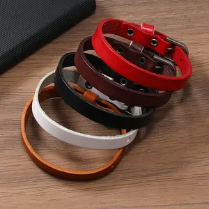 NUORO Neues heißes Angebot mehrfarbiges Lederarmband für Damen und Herren handgefertigte verstellbare Riemenarmbänder Gürtelschnalle Armbänder