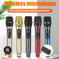 Double micro portatif sans fil UHF 2.4G personnalisé pour la maison scène fête professionnel Plug and Play KTV système de karaoké Microphone dynamique