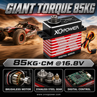 Servomoteur robot XQ-BLS8185D 85 kg, sans balais, étanche, haute tension, numérique, engrenage en acier inoxydable, aluminium CNC, 16,8 V