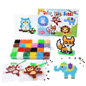 Giocattoli educativi prescolari fai-da-te all'ingrosso Baby Kids bambini Eco Friendly Water Fuse Beads Box Set