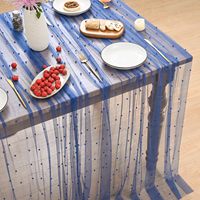Housse de table pour fête prénuptiale, décoration de table pour mariage et anniversaire