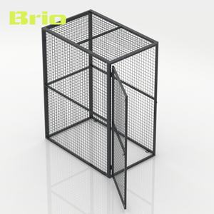 BRIO Casiers à vélos verticaux sécurisés en acier au carbone, modulaires, à <span class=keywords><strong>porte</strong></span> simple, en treillis métallique, pour stockage en vrac, à poser au sol, pour locataires, usage intérieur - Product Image 3
