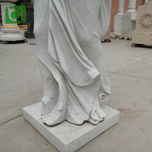 Estatua Moderna de la Diosa de la Victoria Tallada en Mármol Blanco para Parque H200CM - Product Image 3
