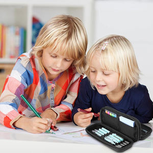 Estuche para lápices de 2 capas, estuche con cremallera EVA, organizador de almacenamiento de papelería de gran capacidad para útiles escolares y de oficina - Product Image 6