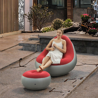 Chaise longue pliable de sofa d'air gonflable de conception moderne pour la pompe à air de camping extérieur de salon de chambre à coucher de dortoir
