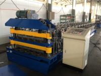 Machine de formage à rouleaux à double couche pour profilés en acier IBR, contrôle automatique par PLC, machine de formage à rouleaux à double couche