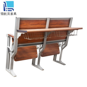 Sillas de fila tipo piloto con asiento de madera y estructura metálica para uso en escuelas y hospitales - Product Image 3