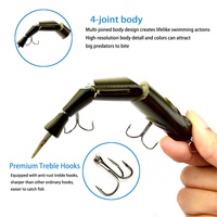 Leurre de pêche multi-articulé, type swimbait, effet hareng 3D, leurre dur segmenté
