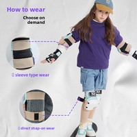 Ensemble de protection TDR en six pièces pour enfants de 3 à 12 ans, protection de base pour le skateboard et le roller, orange coucher de soleil nuageux