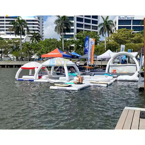 Inflatable nổi nền tảng giường Inflatable nước nổi thuyền đảo công viên nước Inflatable nổi đảo Lounger - Product Image 3