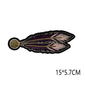 Low MOQ Feder gestickte Abzeichen Aufbügeln Patches Mehrfarbige Patches DIY Kleidung Jacken Baseball Caps Taschen Jeans IPads - Product Image 4