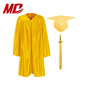 Bata y gorros de graduación para preescolar, color dorado, para la escuela