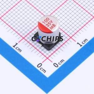 Condensateur solide SMD 1010350607TR, D6.3xL7.7mm (Capacité : 100uF) (Précision : 20%) Tension nominale : 35V - Product Image 1