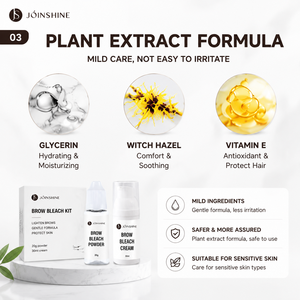 Kit Schiarente per Sopracciglia JOINSHINE, Polvere e Crema Schiarente con Formula Delicata <span class=keywords><strong>a</strong></span> Base <span class=keywords><strong>di</strong></span> Estratti Vegetali, Uso Professionale e Domestico - Product Image 4