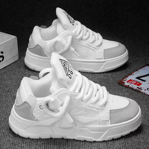 2025 Trending Men's Thick Soled Breathable Height Increasing <b>Leather</b> Dad Sports <b>Shoes</b> Fashion Skateboard <b>shoes</b> Casual <b>shoes</b> - Product Image 3