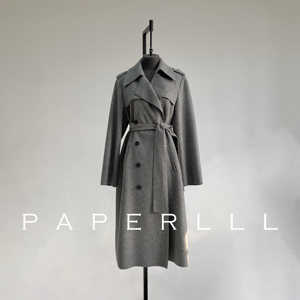 Cappotto Lungo Vintage di Alta Qualità per <span class=keywords><strong>Donna</strong></span>, Oversize, Doppiopetto, <span class=keywords><strong>Grigio</strong></span>, con Cintura, per Inverno e Autunno - Product Image 2