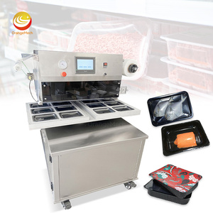 <span class=keywords><strong>Machine</strong></span> d'emballage <span class=keywords><strong>sous</strong></span> <span class=keywords><strong>vide</strong></span> semi-automatique ORME pour 4 barquettes alimentaires <span class=keywords><strong>avec</strong></span> atmosphère modifiée pour le chocolat - Product Image 1