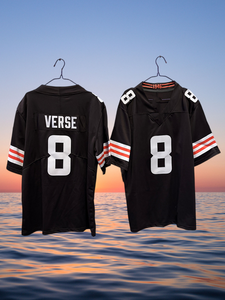 Camiseta de Rugby para Hombre, Negra y Blanca, de Secado Rápido, Cuello en V, Manga Corta, 100% Poliéster, Impresión por Transferencia de Calor - Product Image 4