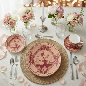 Juego de Vajilla de Porcelana China Vintage Violeta con Diseño Floral, Plato de Presentación de Cerámica, Taza de Café y Tazón de Porcelana para <span class=keywords><strong>Hotel</strong></span> - Product Image 1