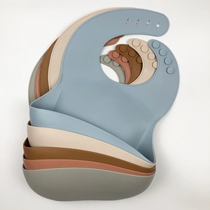 ผ้ากันเปื้อนเด็กซิลิโคนแบบปรับได้ ผ้ากันเปื้อนเด็กกันน้ำ ผ้ากันเปื้อนสำหรับทารกแรกเกิด เด็กวัยหัดเดิน เด็กชาย เด็กหญิง - Product Image 1