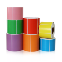 Autocollant de papier d'impression adhésif d'étiquette de code à barres de transfert thermique de couleur de qualité supérieure pour imprimantes à transfert thermique Zebra GK420 TSC244