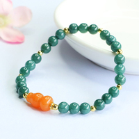 Juanyu Gourde Forme Myanmar Jade Perles Bracelet Pierre Naturelle Bracelet Bijoux De Mode Jadéite Jade Perlé Bracelet