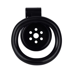 Jaula de Castidad Rosa Plana FRRK con Catéter Uretral de Metal para Parejas, Anillos para Pene, Bondage, Candado para Pene, Juguete BDSM, Sex Shop para Adultos - Product Image 3