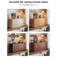 Commode de fin de lit en bois massif de chêne avec 3/6/9 tiroirs, design moderne et minimaliste, grand espace de rangement pour chambre et salon