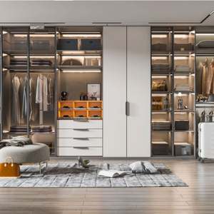 SANTOPOVA High Quality Closet Bedroom Wall Wardrobe Design Corner Organizer Wardrobe <b>Cabinet</b> - Product Image 3