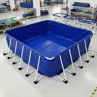 Bassin gonflable commercial portable en PVC sur mesure pour pisciculture, réservoir de stockage d'eau en bâche pour aquaculture et natation