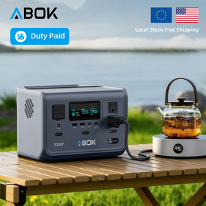ABOK 300W LiFePO4 Portable Power Station 140W PD Fast Charging USB-C <b>Solar</b> <b>Generator</b> 100W MPPT for Outdoor Camping Travel - Product Image 1