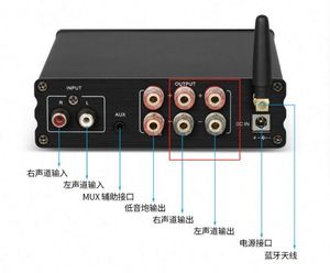 เครื่องขยายเสียงขนาดเล็ก 3 แชนแนล 50WX2 และ 100W HiFi สเตอริโอ คลาส D สำหรับใช้ในบ้าน ปรับเบสและเสียงแหลมได้ สำหรับระบบเสียง - Product Image 6