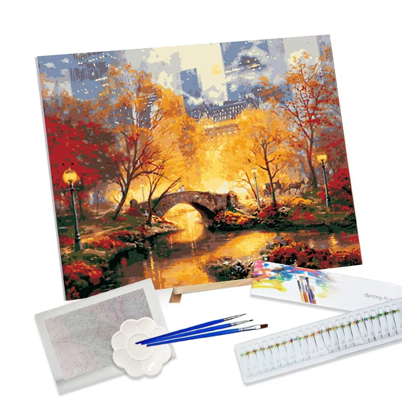 Factory wholesale Art Picture paint by numbers Home Decor scenery decoration Painting By Numbers