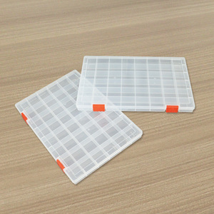 Transparent PP Plastic Storage Box 48 Grids For Jewelry Beads Electronics Desktop Organizer With Lid - Product Image 4